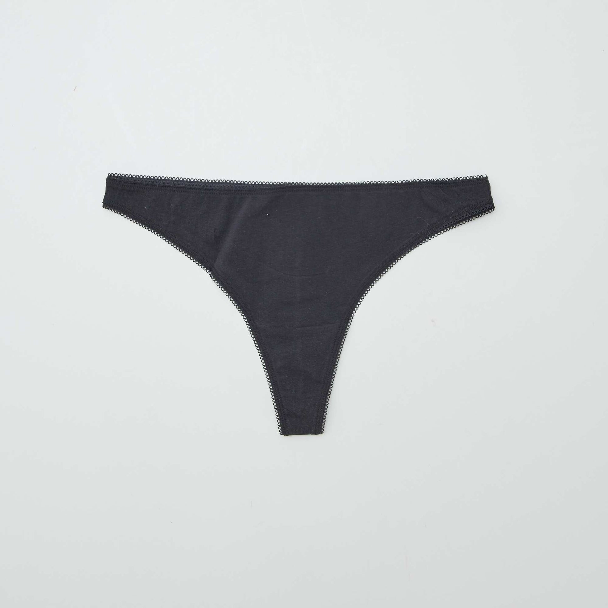 Lot de 3 tangas en coton KAKI/GRIS/NOIR