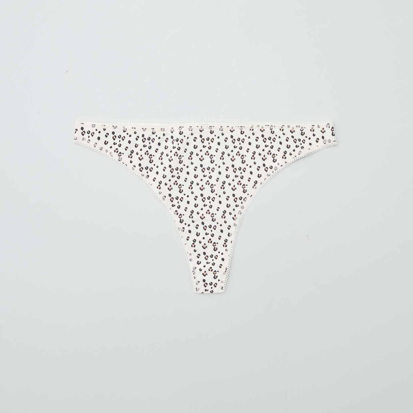 Lot de 3 tangas en coton KAKI/GRIS/NOIR