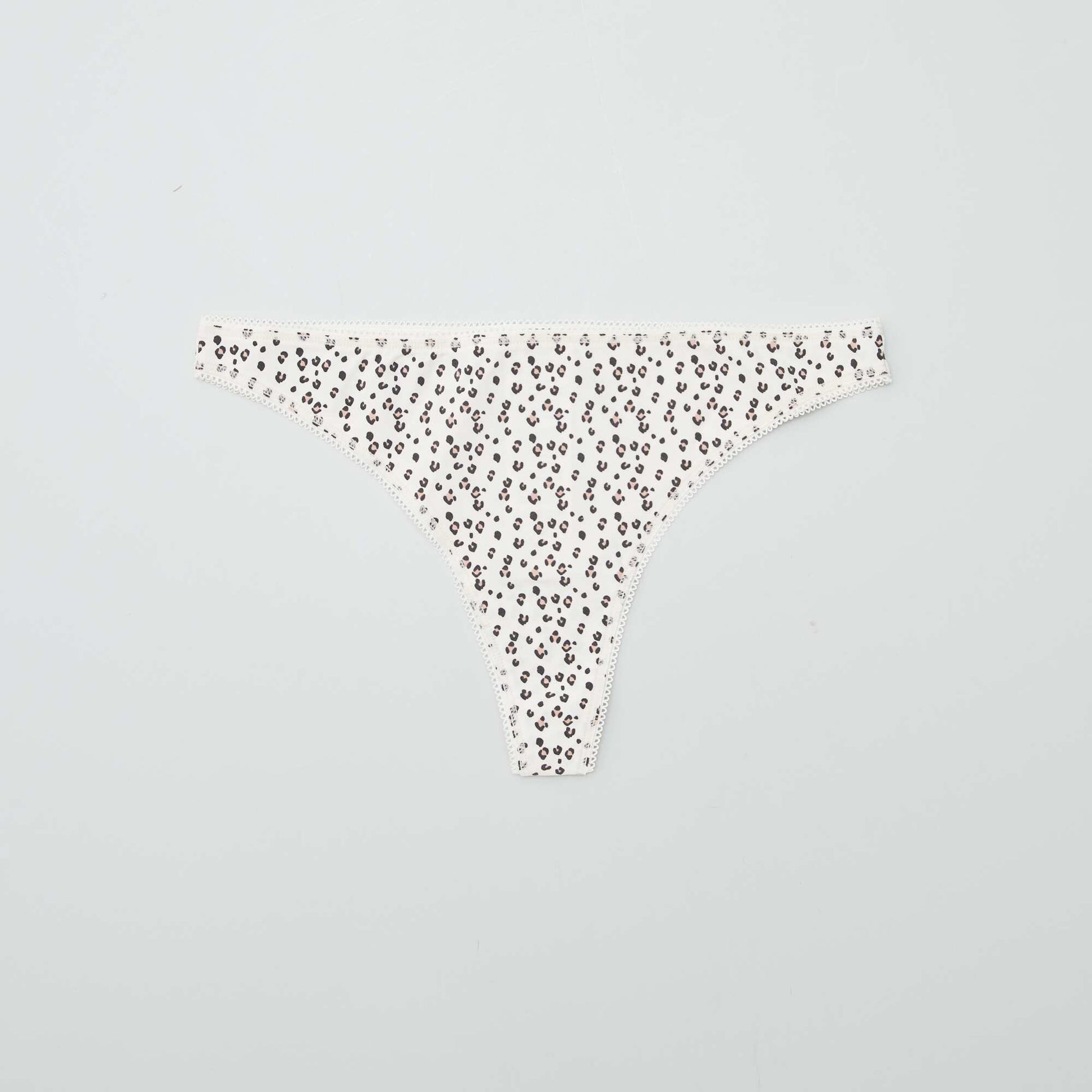Lot de 3 tangas en coton KAKI/GRIS/NOIR