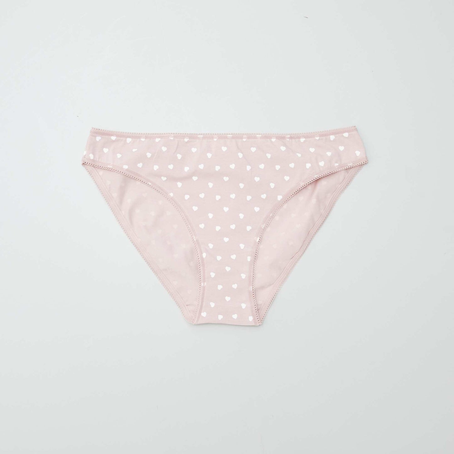 Lot de 3 culottes en coton COEURS ROSE/BLANC/NOIR