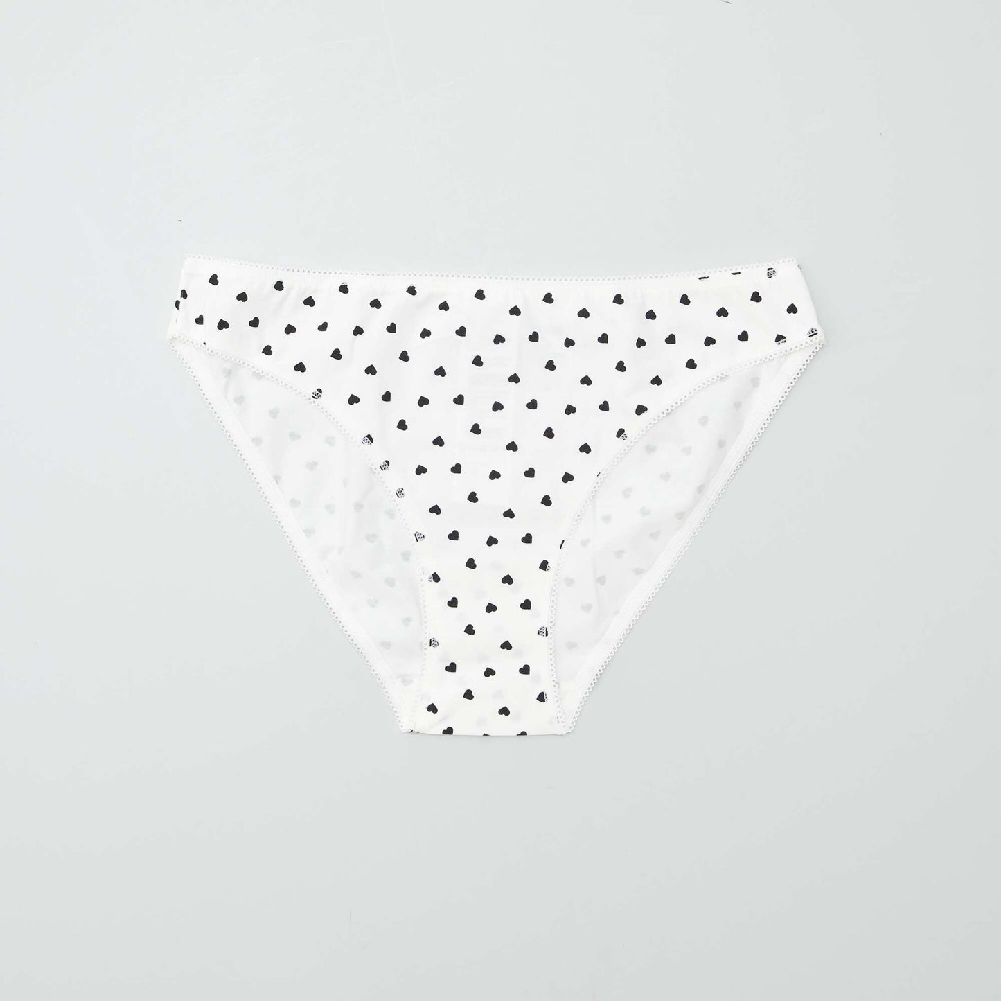 Lot de 3 culottes en coton COEURS ROSE/BLANC/NOIR