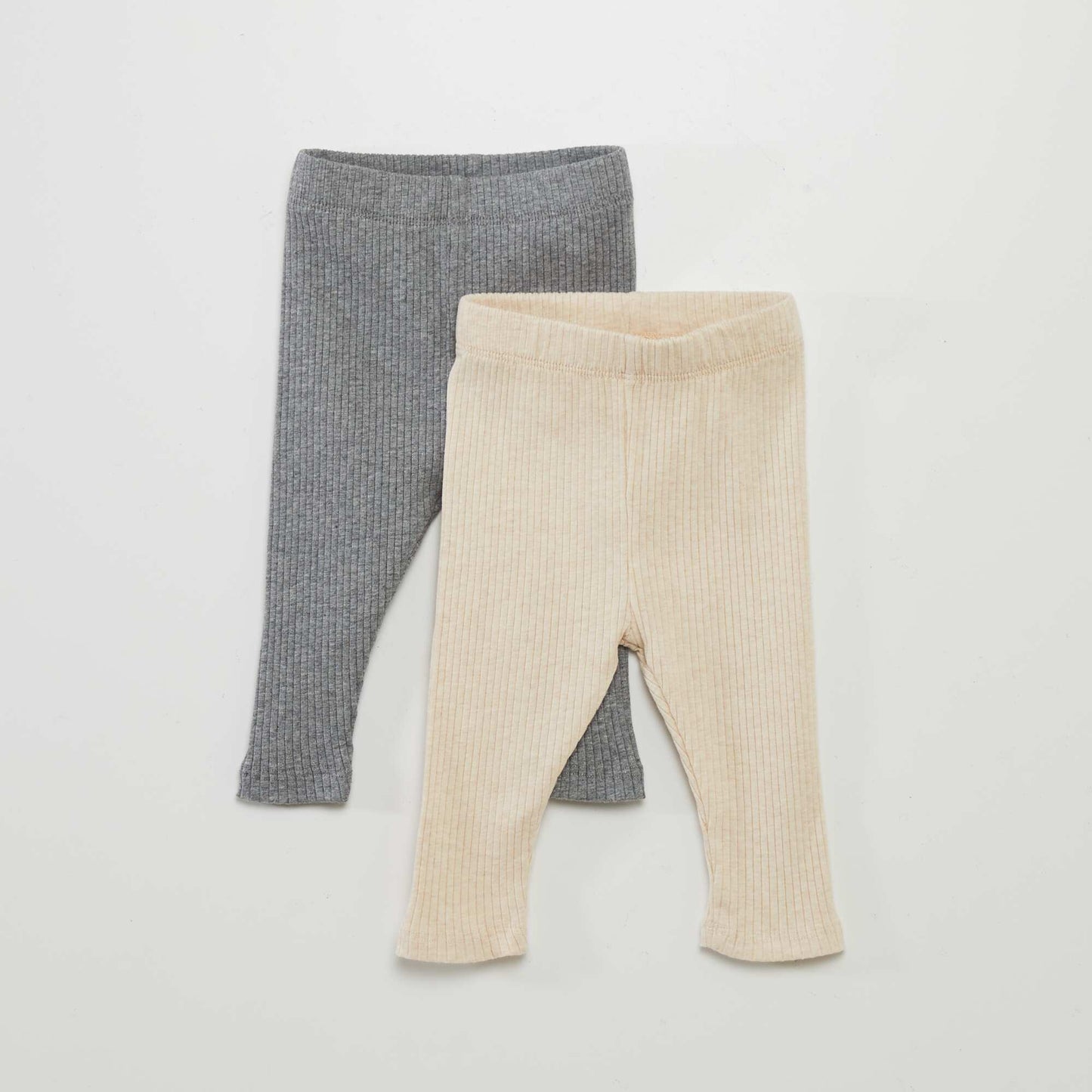 Lot de 2 leggings côtelés Gris