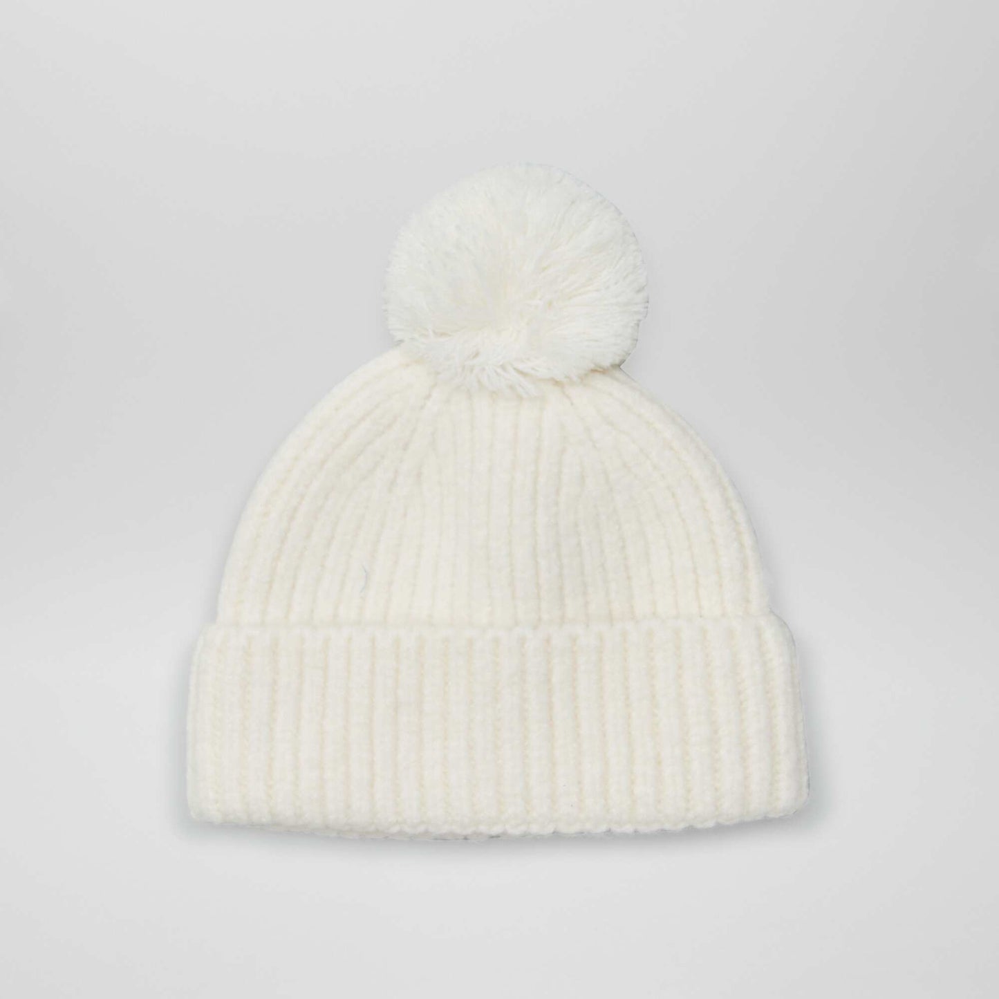 Ensemble bonnet + snood en double polaire Blanc