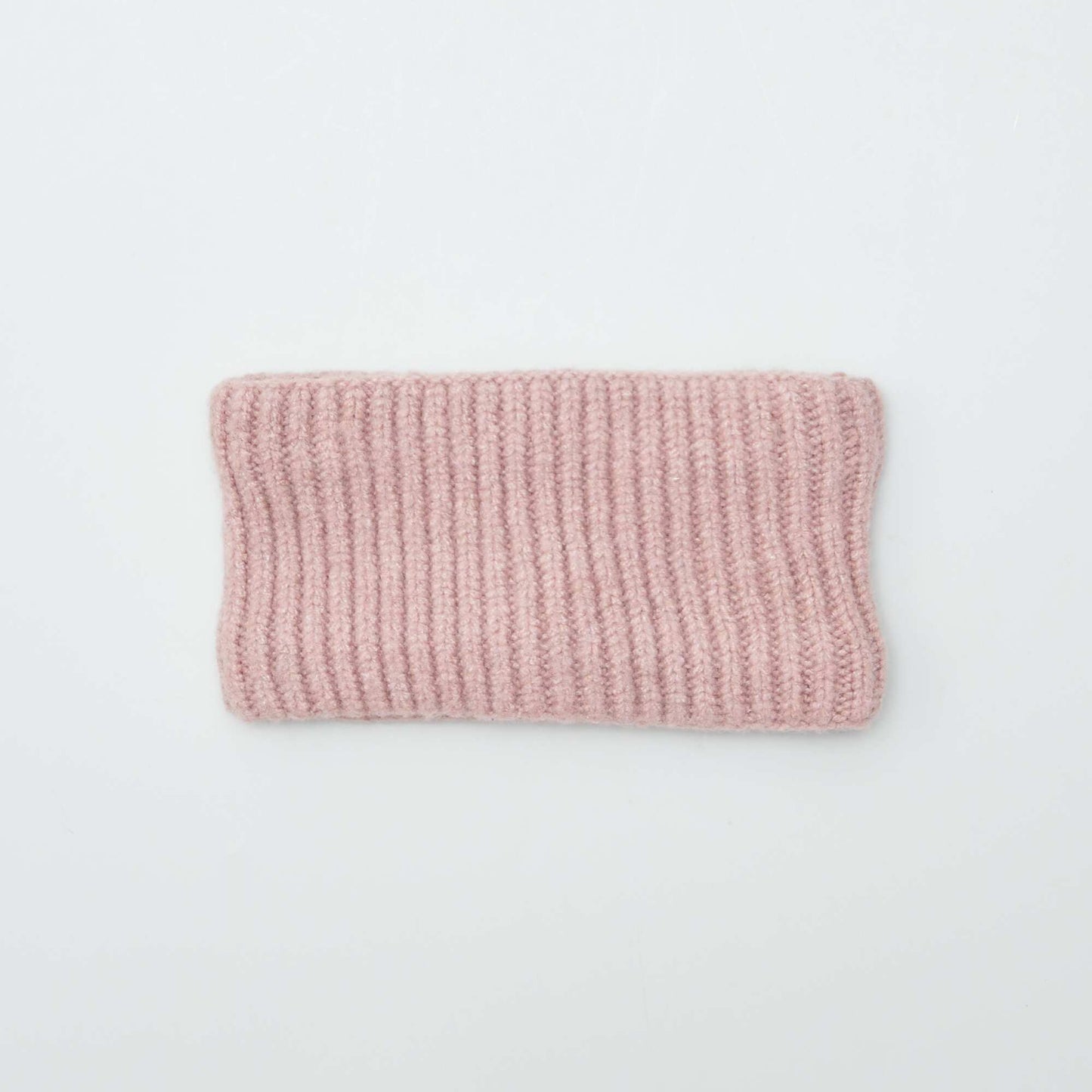 Ensemble bonnet + snood en double polaire Rose