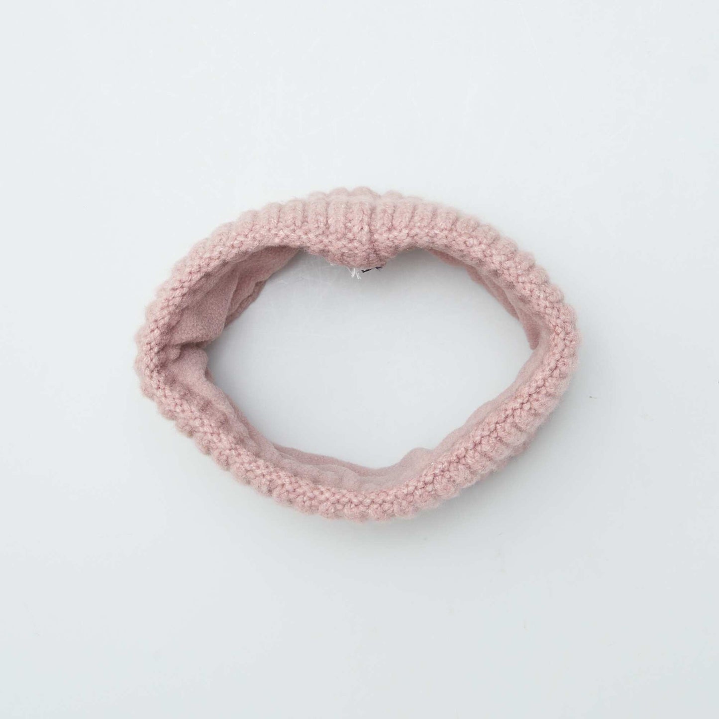 Ensemble bonnet + snood en double polaire Rose