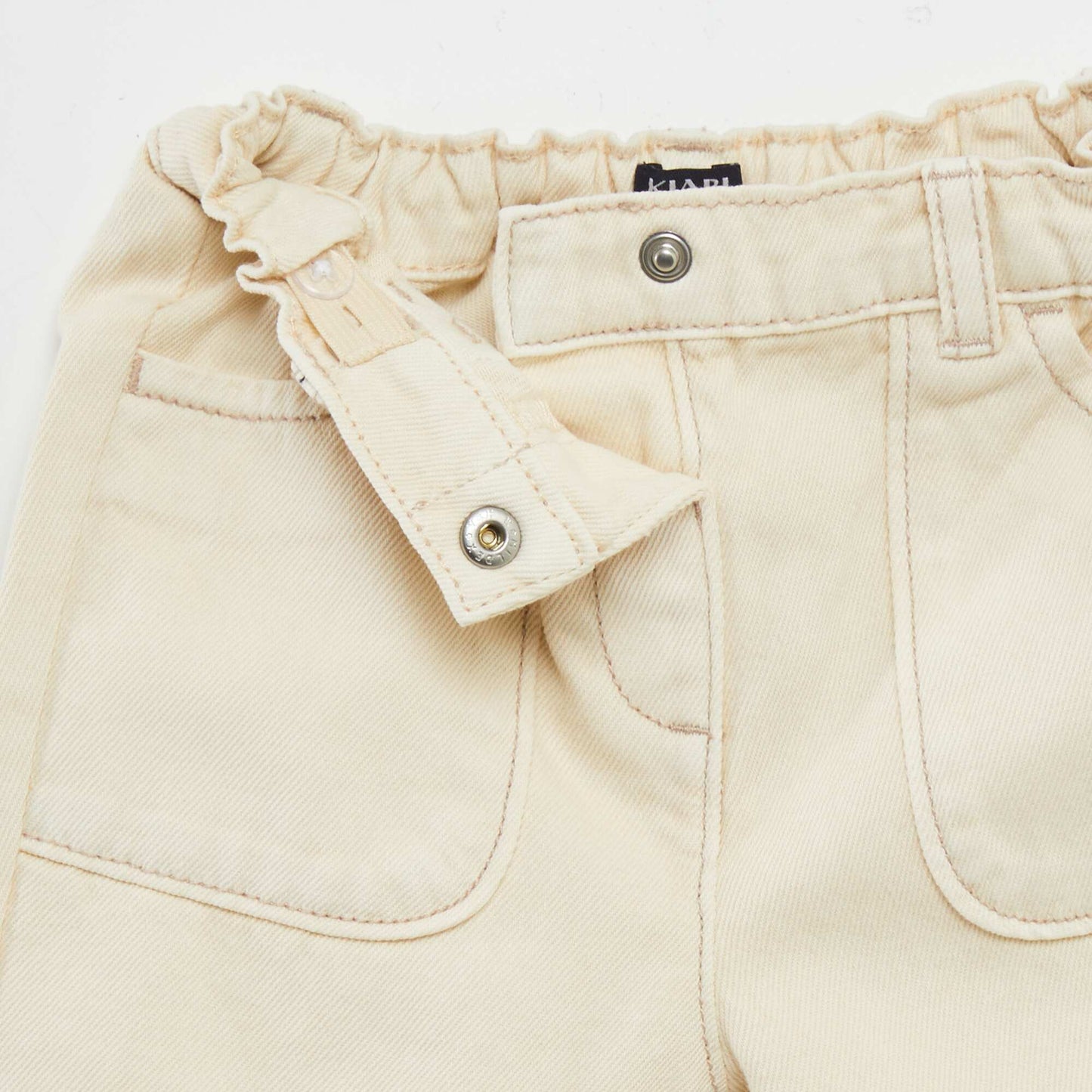 Pantalon jean paperbag Blanc