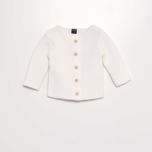 Gilet uni en tricot blanc