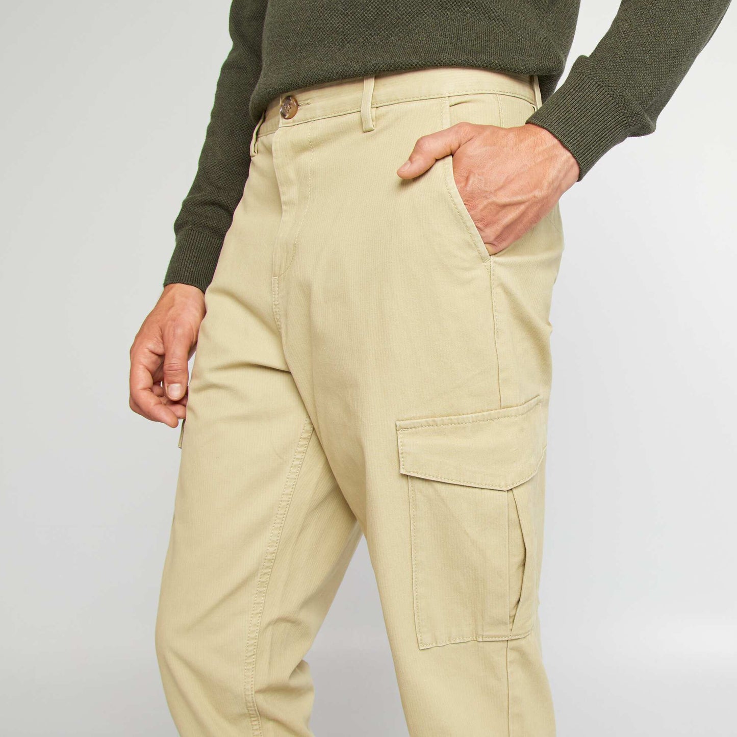 Pantalon multipoche slim Vert