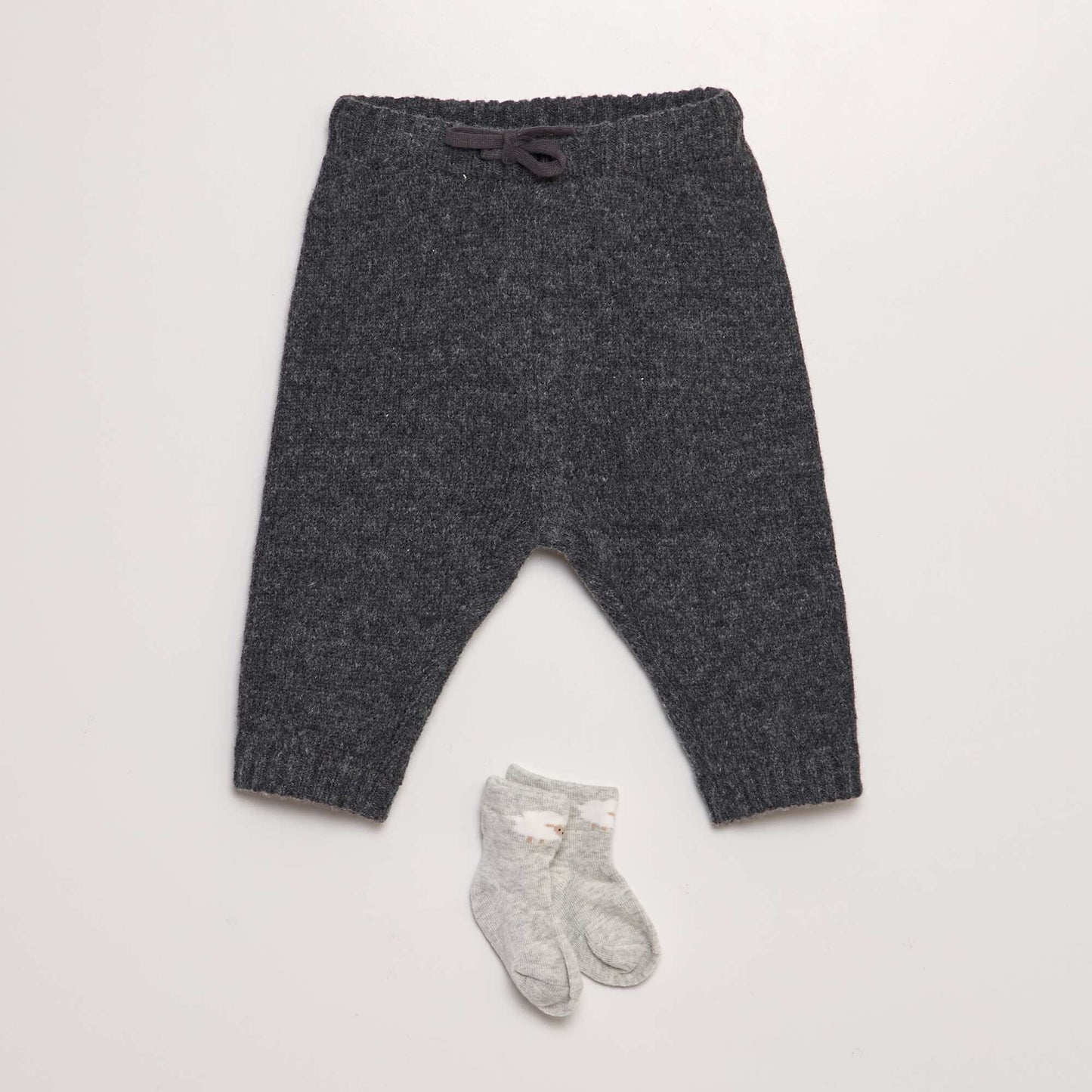 Pantalon en tricot Gris