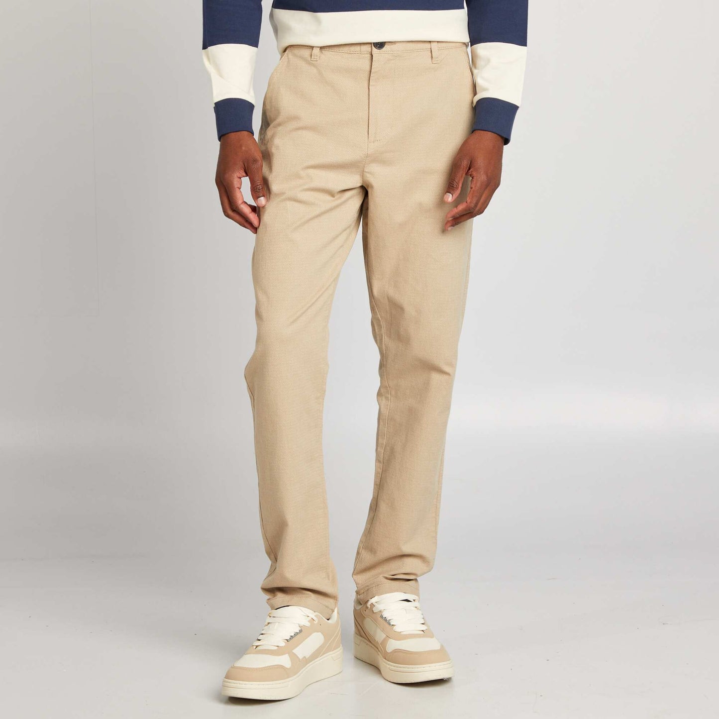 Pantalon slim chino Beige