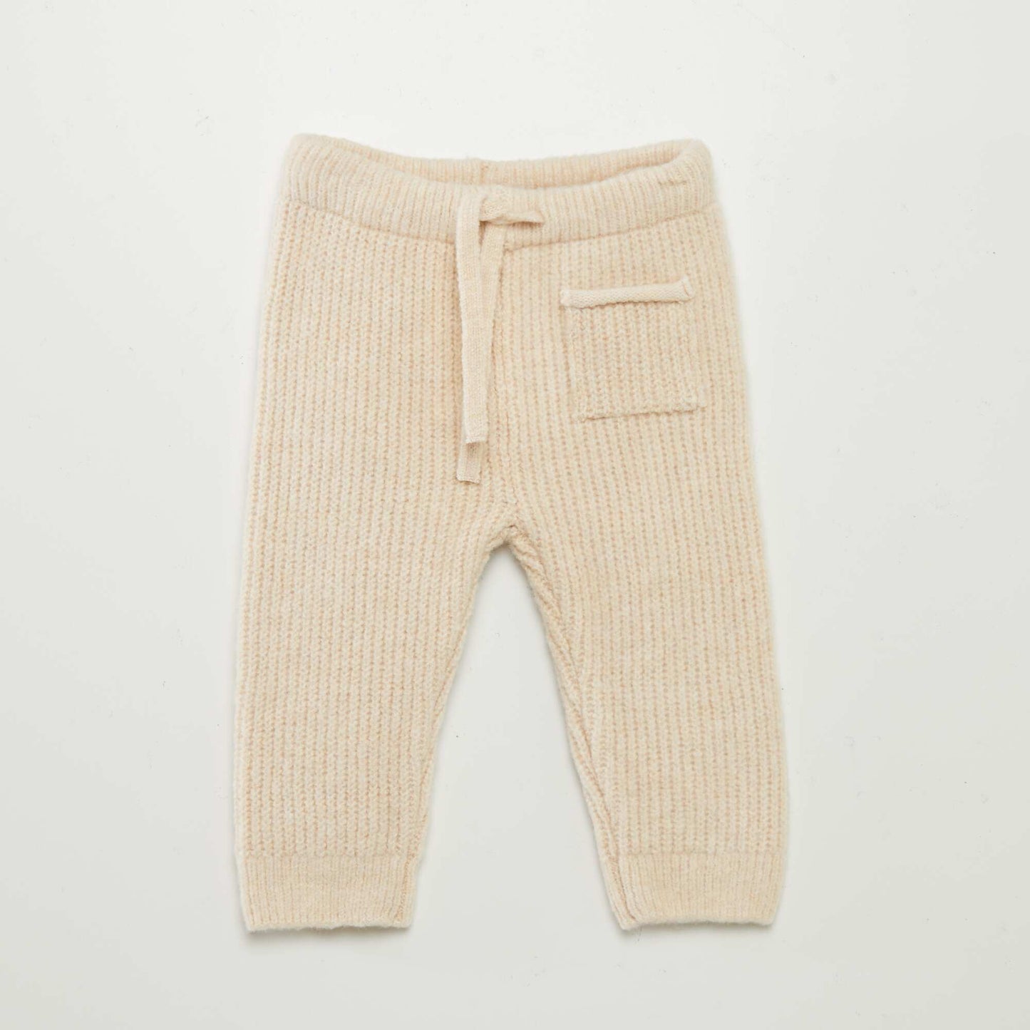 Pantalon en tricot avec poche Beige