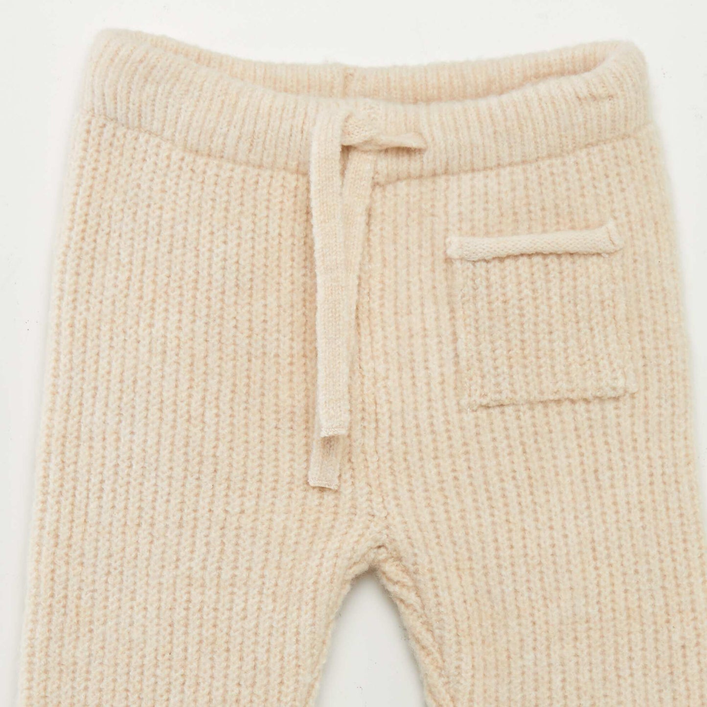 Pantalon en tricot avec poche Beige