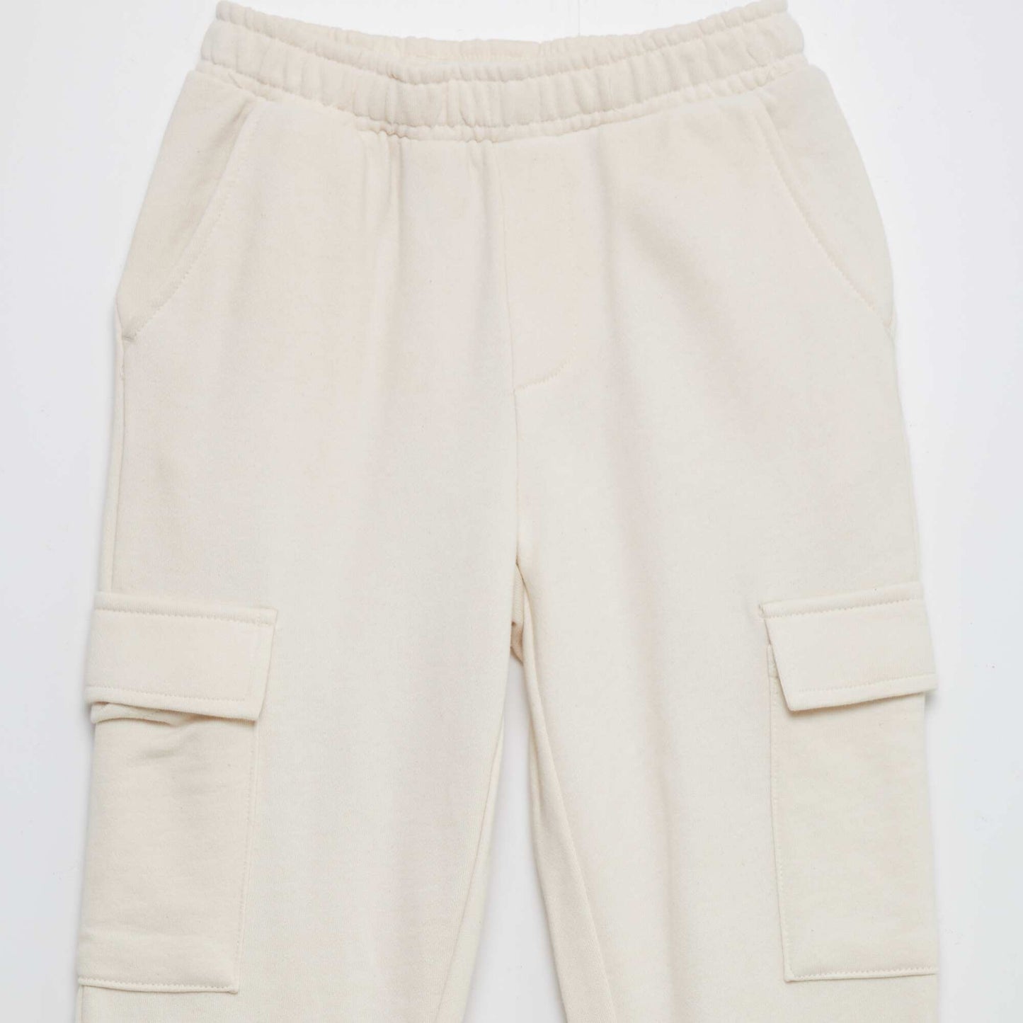 Pantalon de jogging en molleton avec poches BLANC