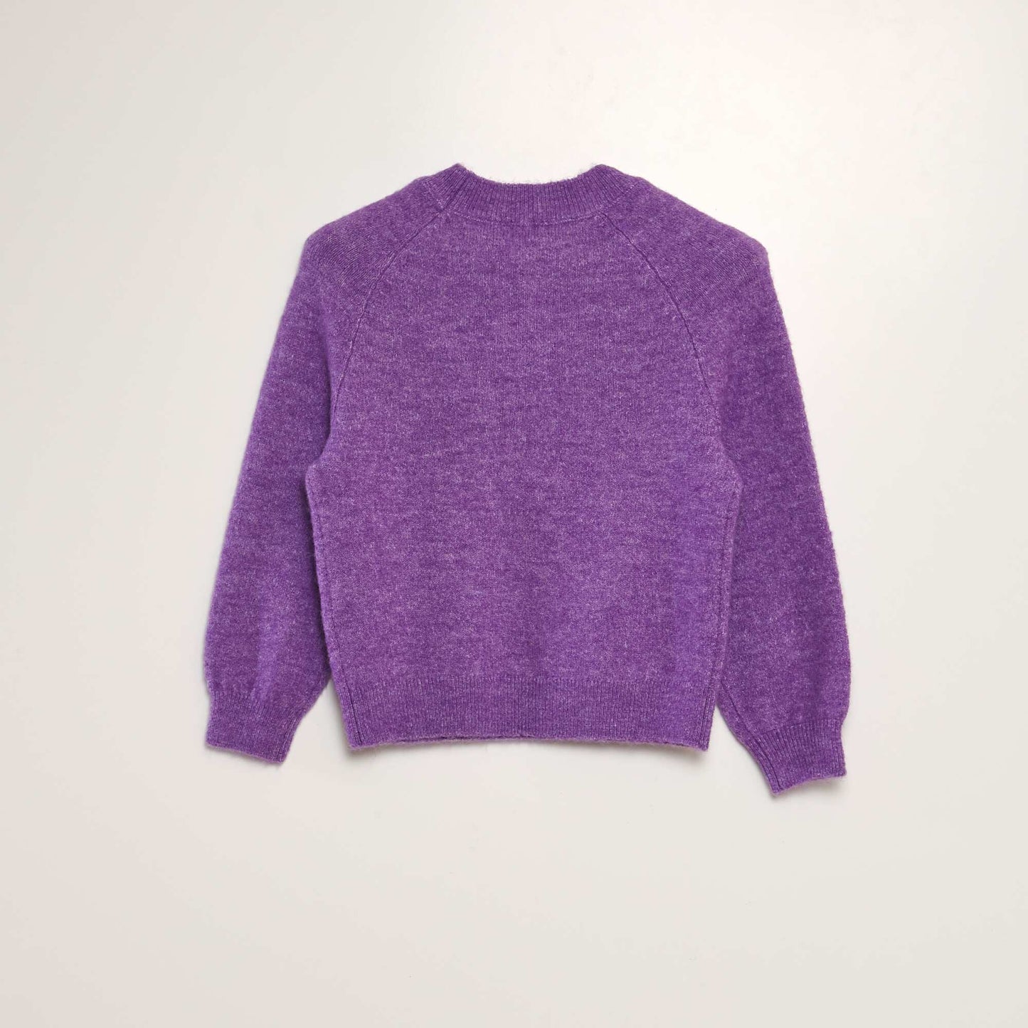 Pull en maille à col rond Violet