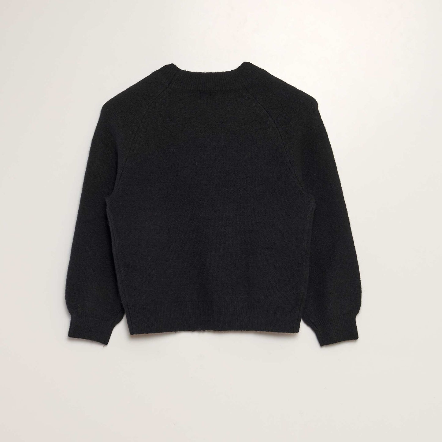 Pull en maille à col rond noir