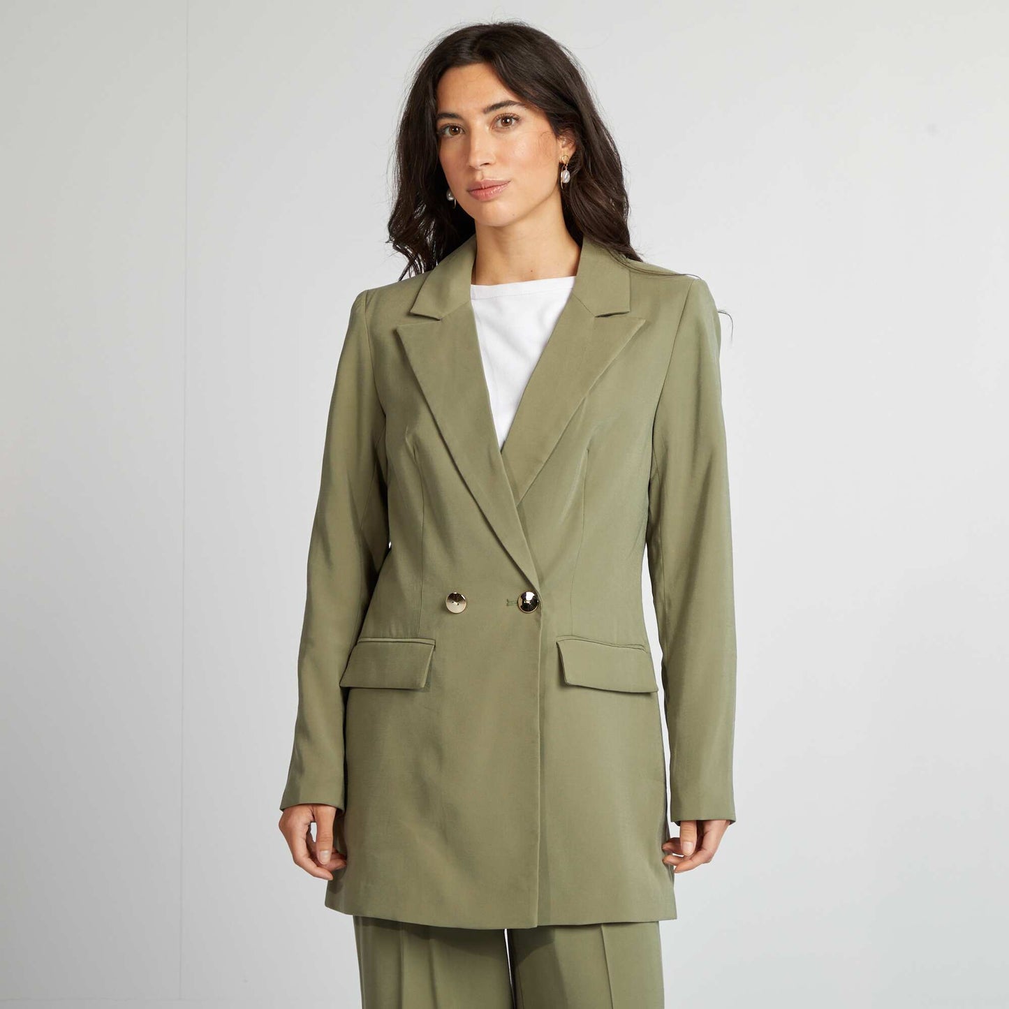 Veste tailleur mi-longue Vert