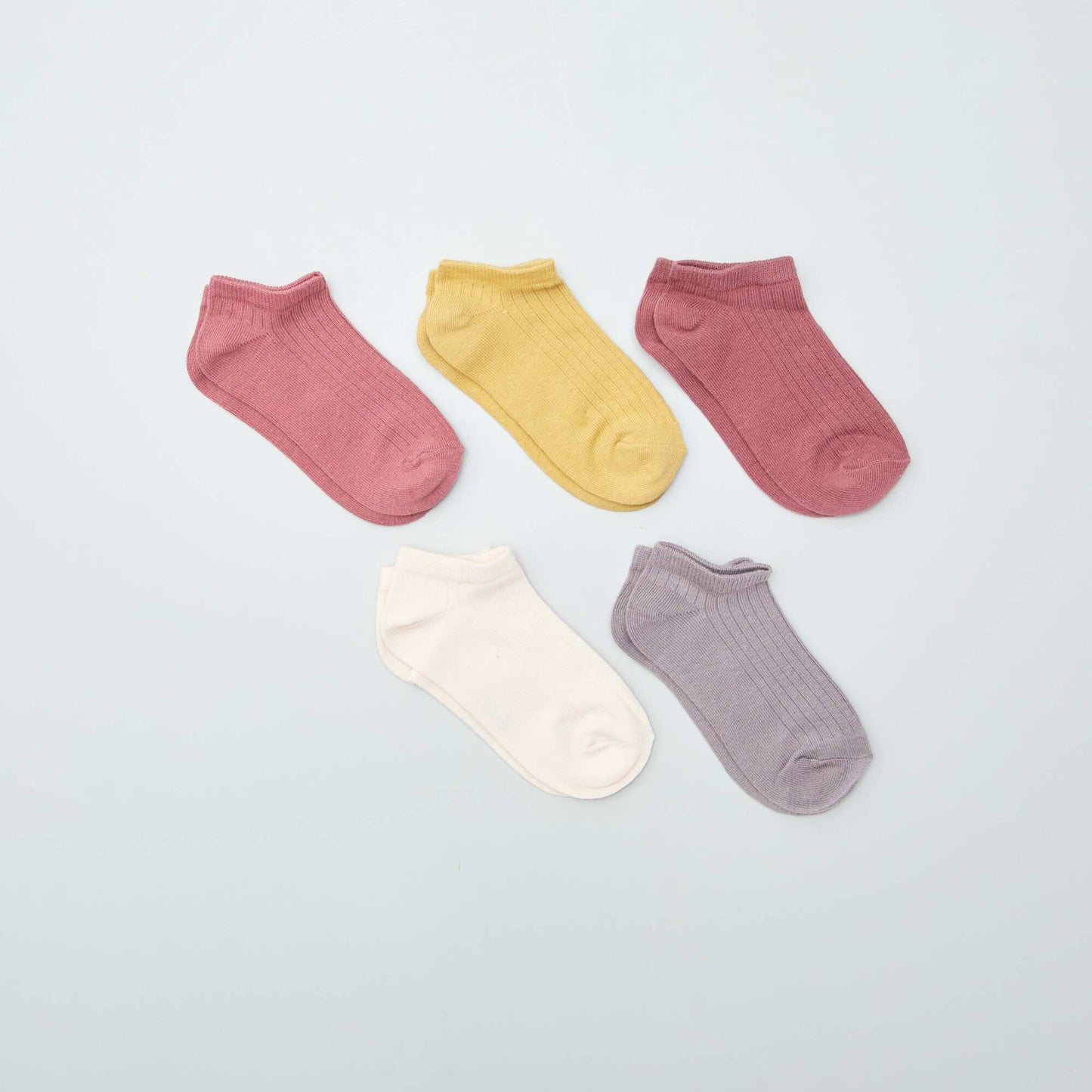 Lot de 5 paires de chaussettes invisibles Marron