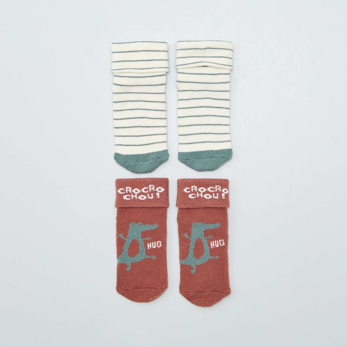 Lot de 2 paires chaussettes VERT