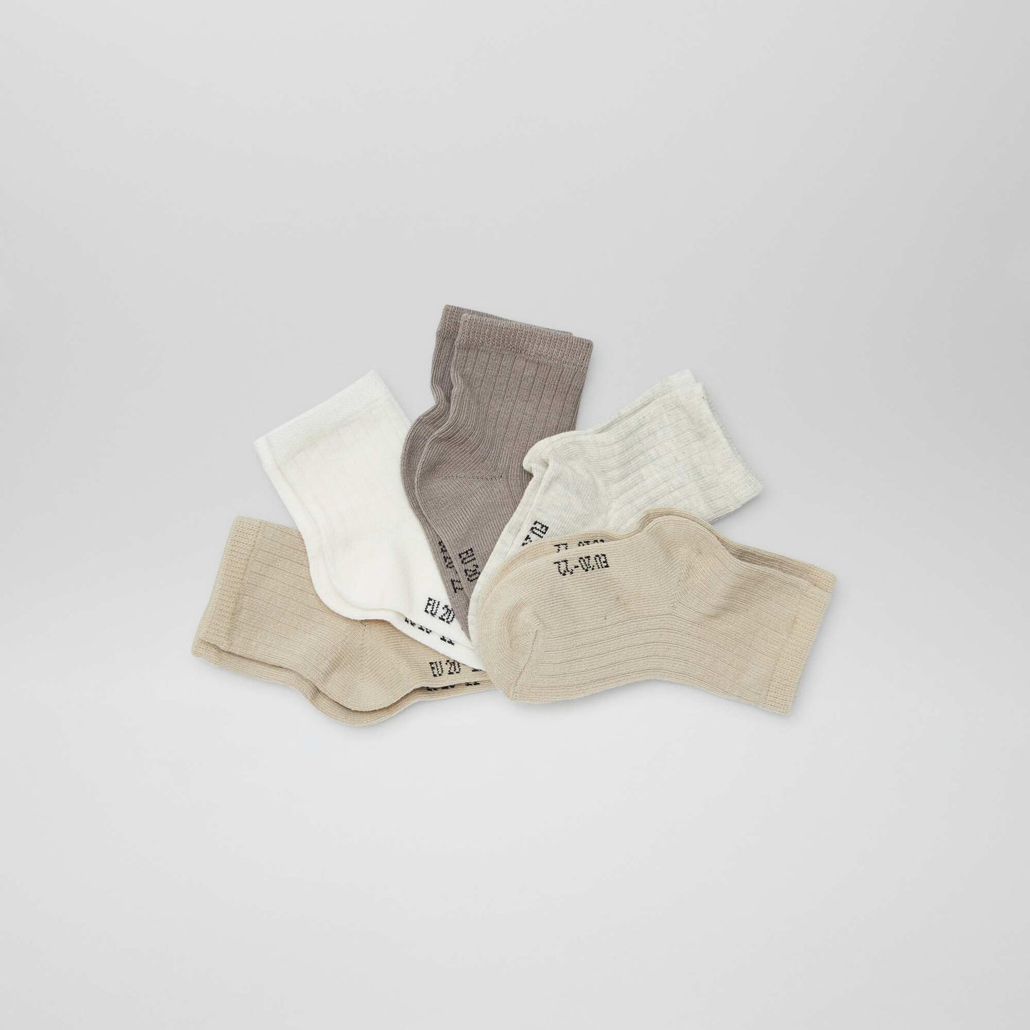 Lot de 3 paires de chaussettes Beige