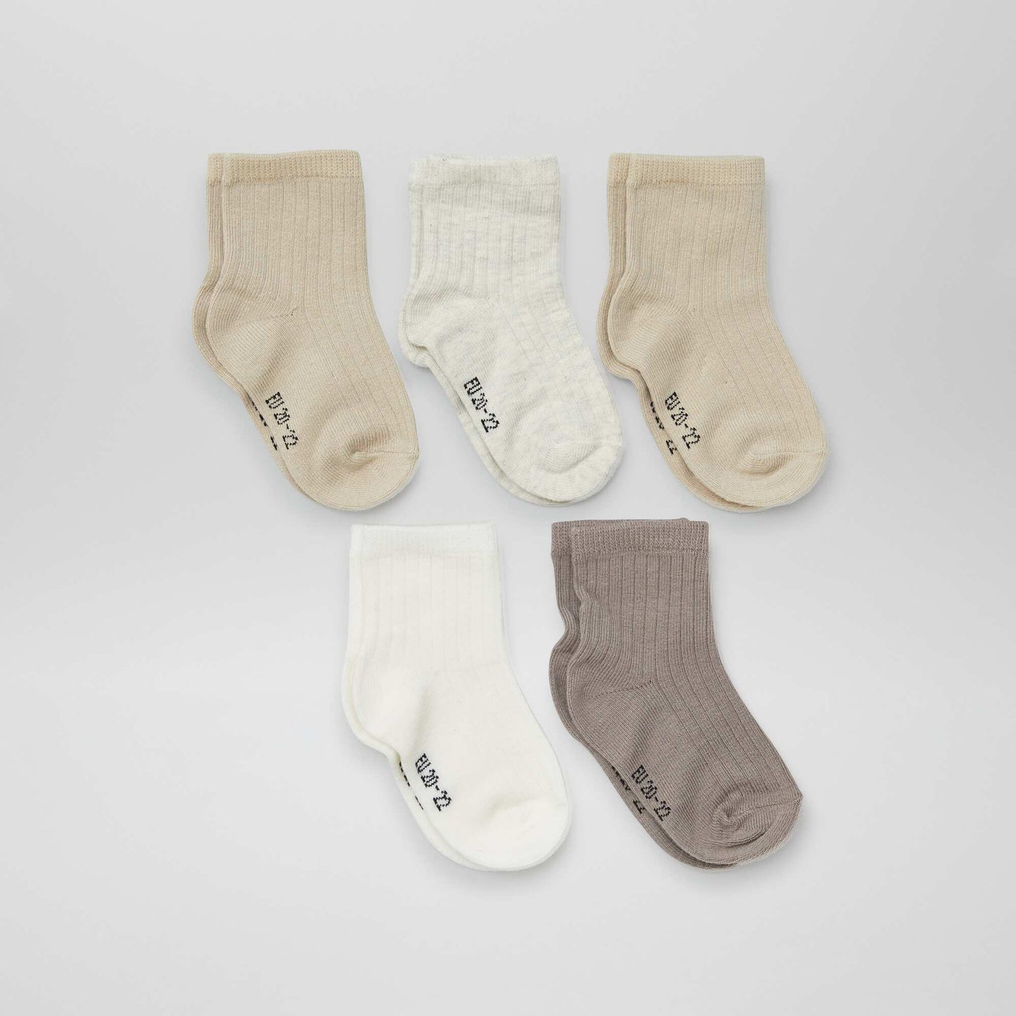 Lot de 3 paires de chaussettes Beige