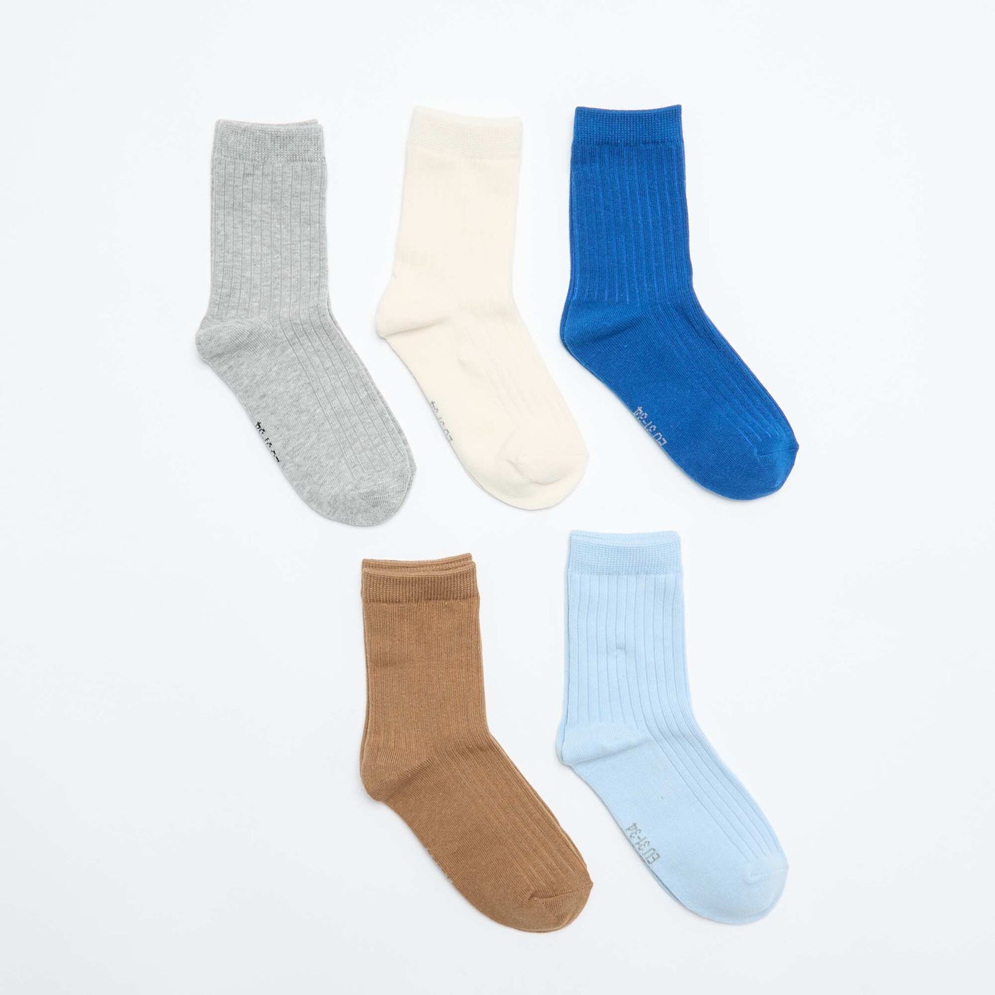 Lot de 5 chaussettes unies MARRON