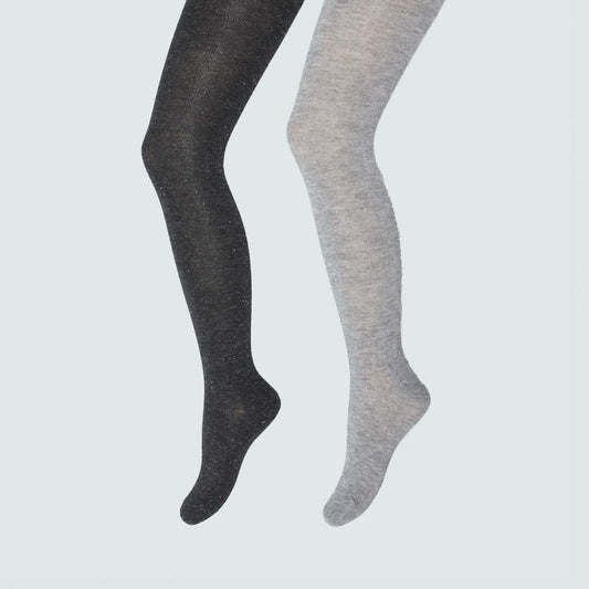 Lot de 2 collants chauds Gris