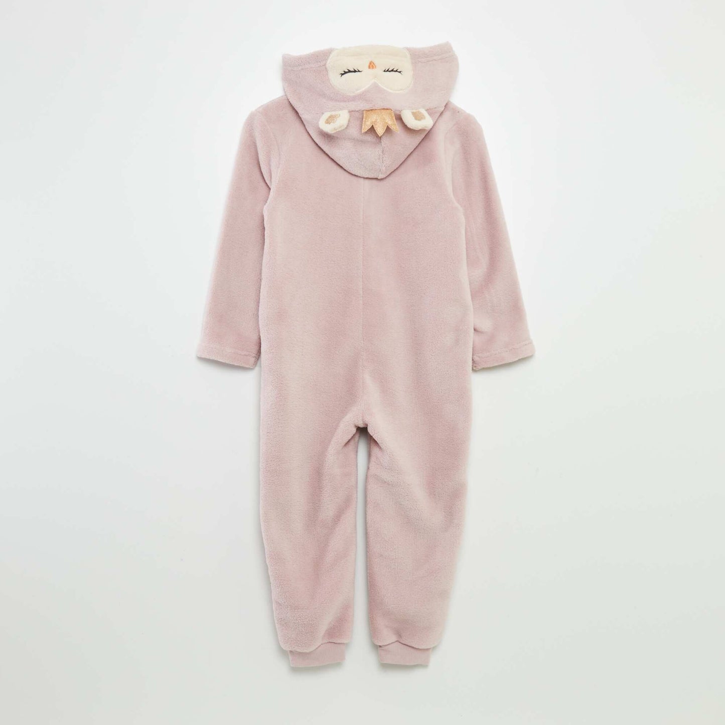 Combinaison de nuit en polaire 'hibou' Rose