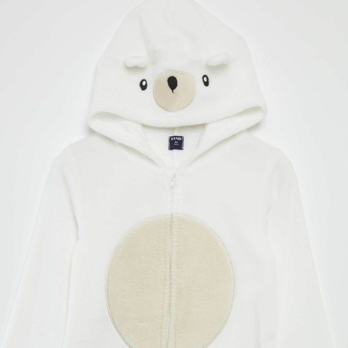 Combinaison de nuit en polaire 'ours' Blanc