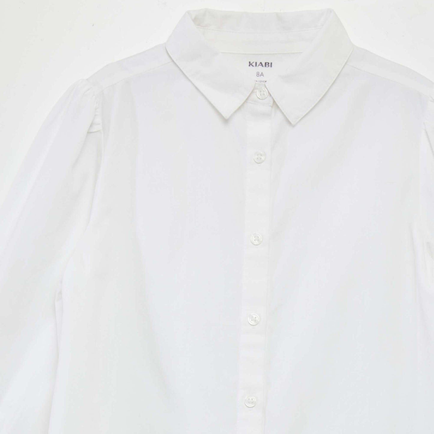 Chemise large en popeline blanc