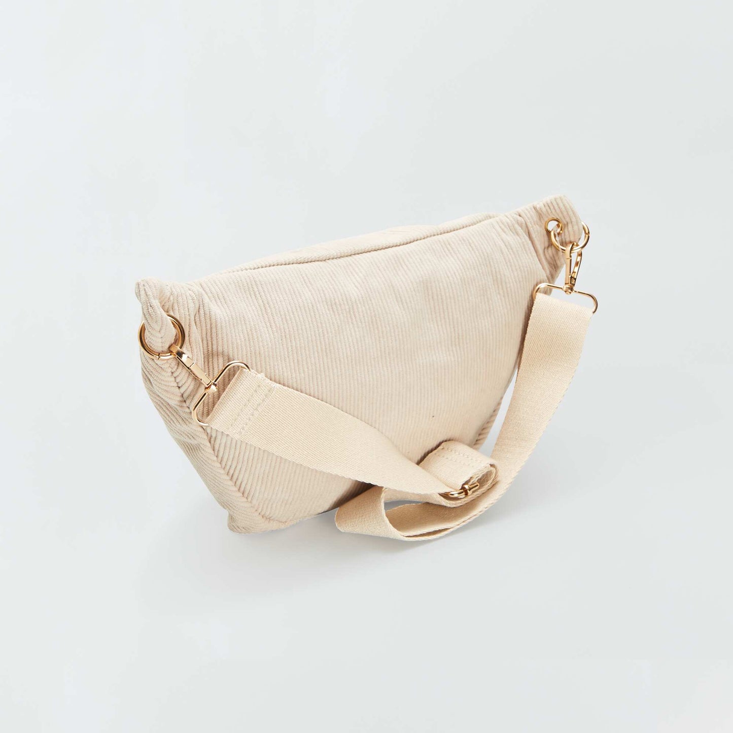 Sac banane en velours côtelé Beige