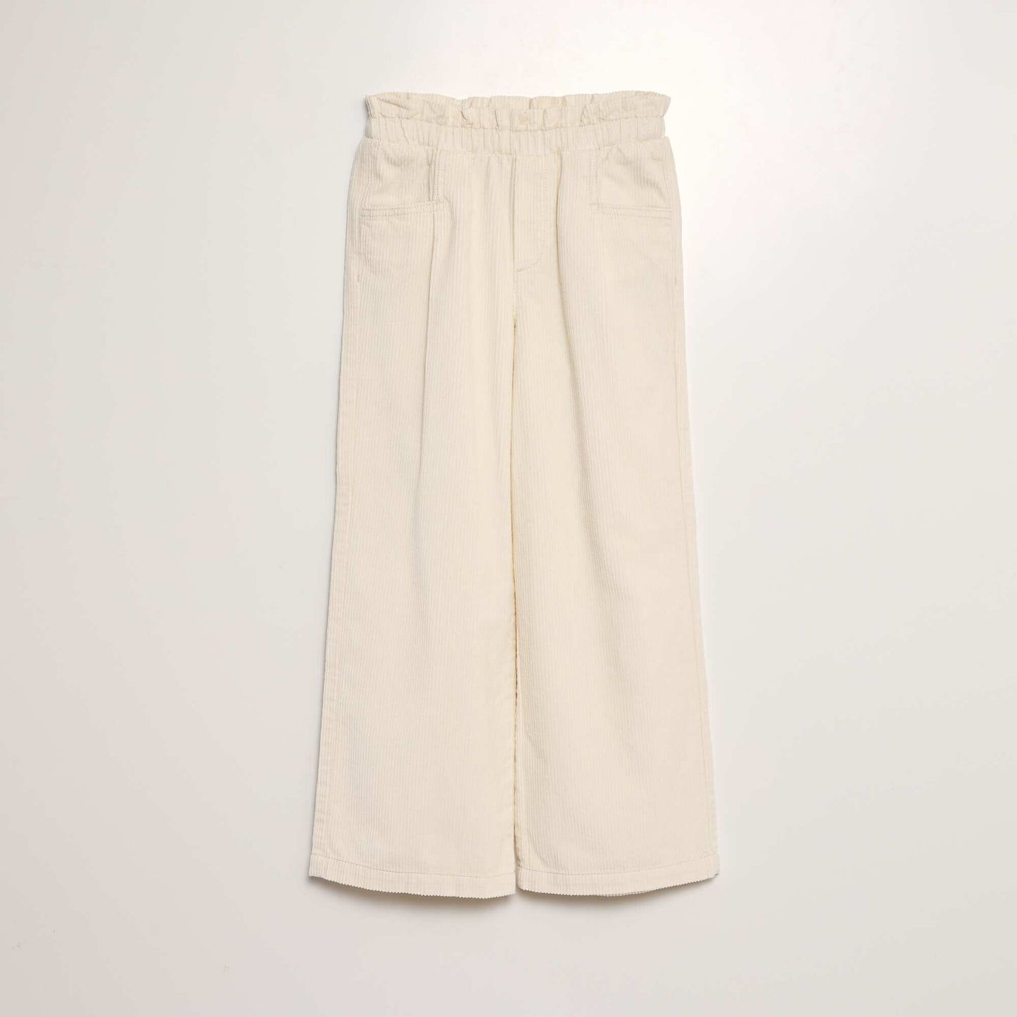 Pantalon en velours côtelé Blanc