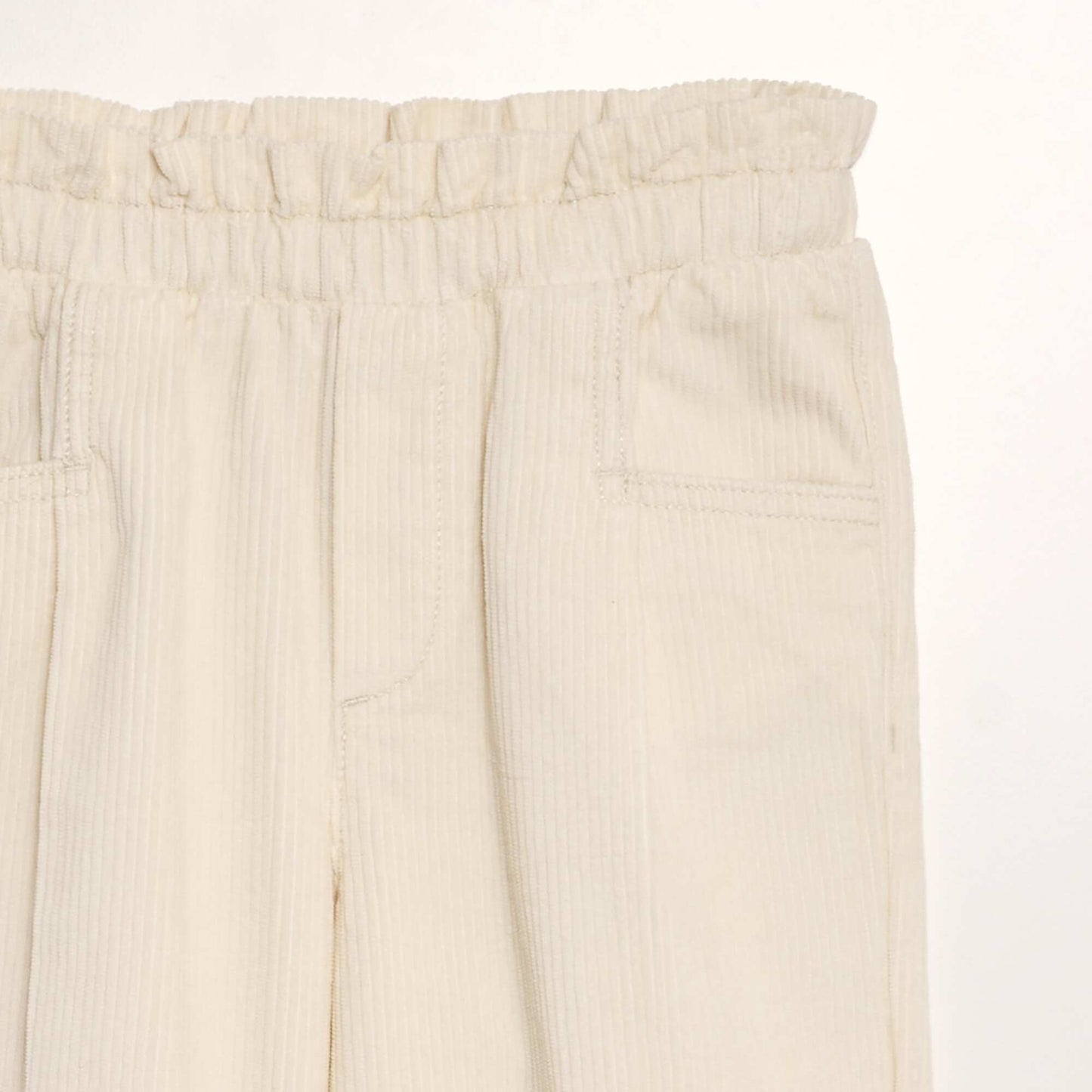 Pantalon en velours côtelé Blanc