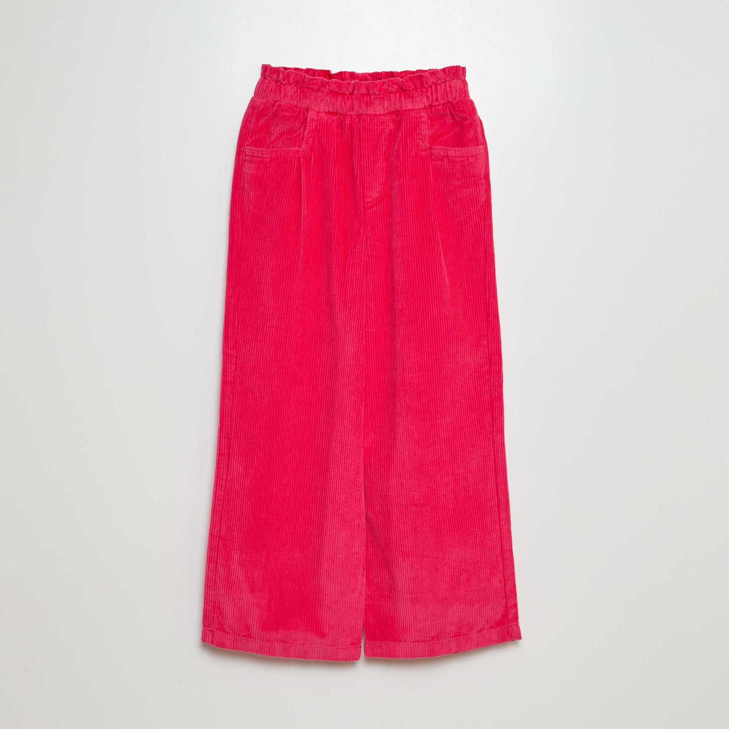 Pantalon en velours côtelé rose