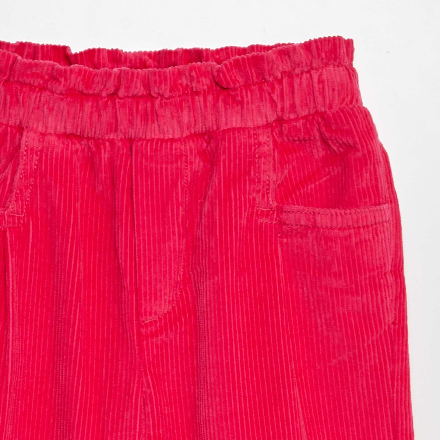 Pantalon en velours côtelé rose