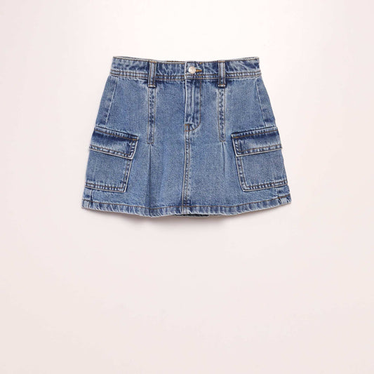 Jupe denim plissée Double stone