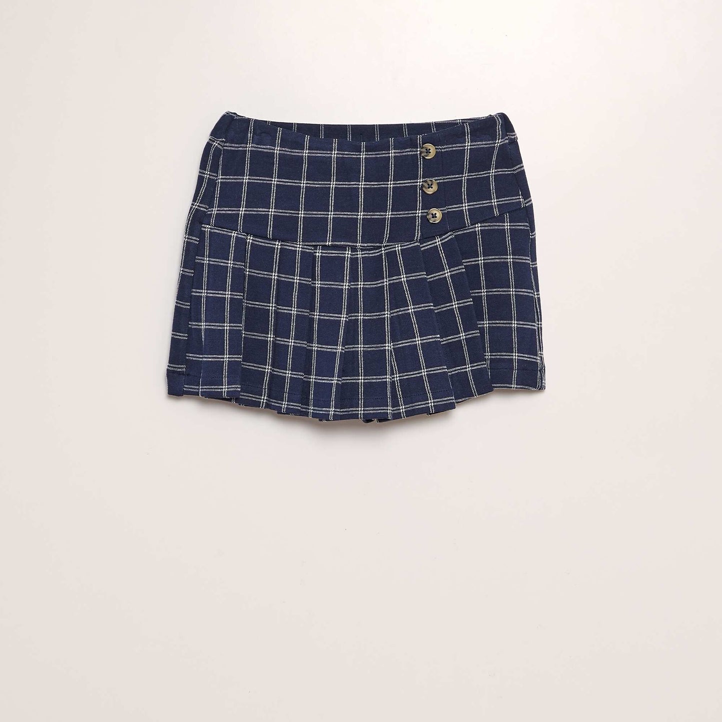 Jupe short plissée en jersey Bleu