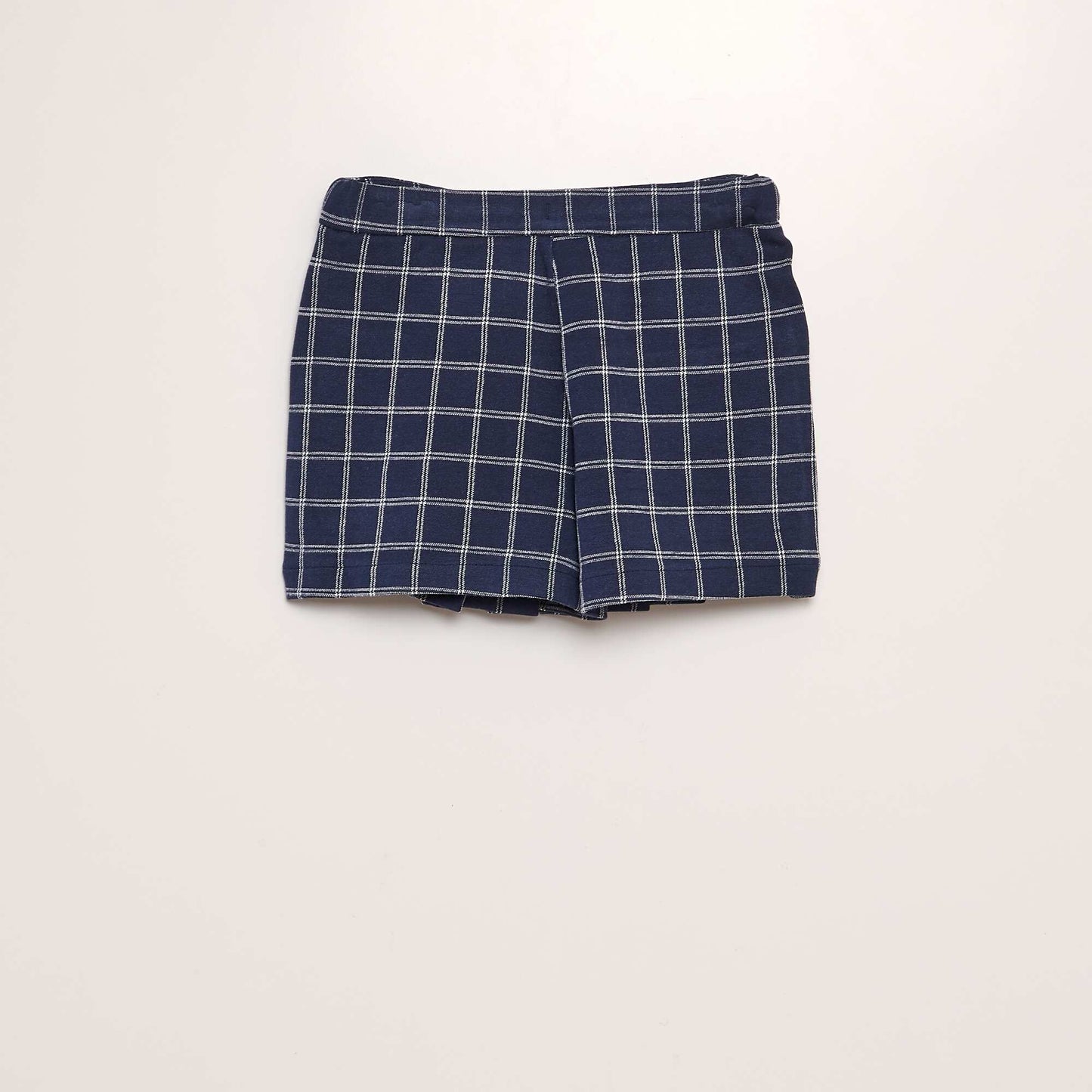 Jupe short plissée en jersey Bleu