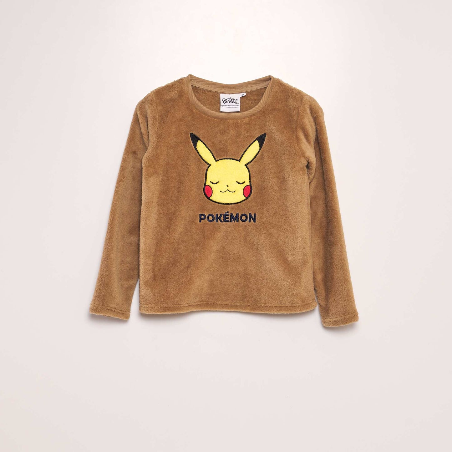 Ensemble pyjama polaire 'Pikachu' - 2 pièces Beige/bleu