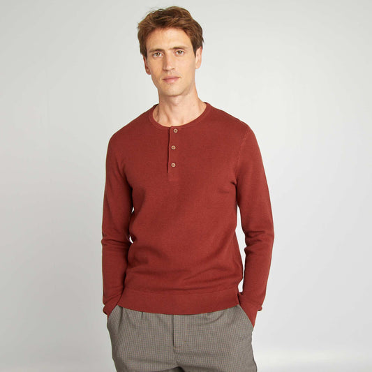 Pull en maille piquée Rouge