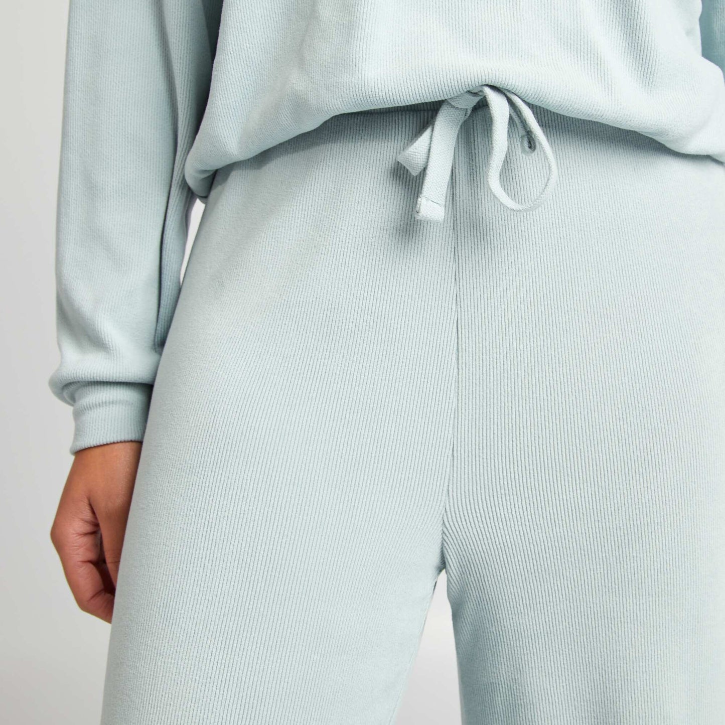 Ensemble sweat + pantalon en maille douce BLEU