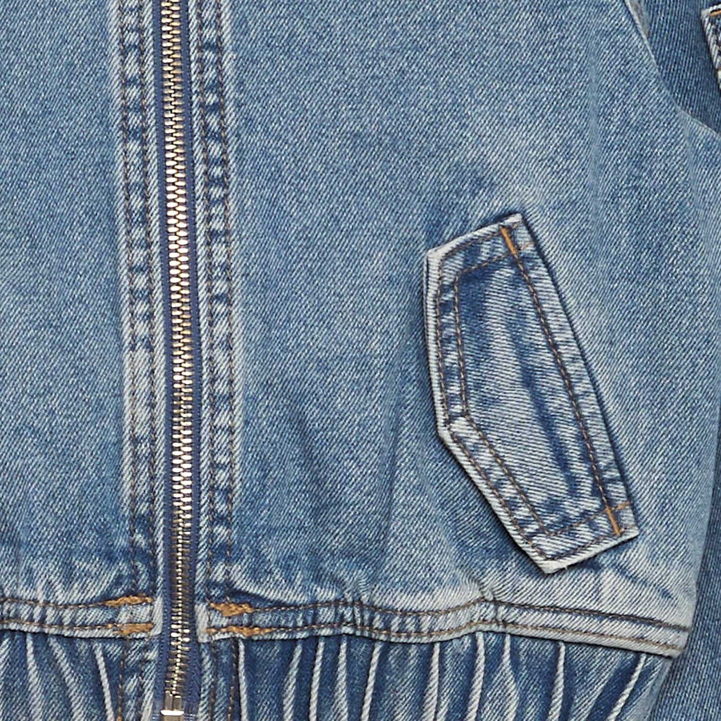 Veste denim Bleu