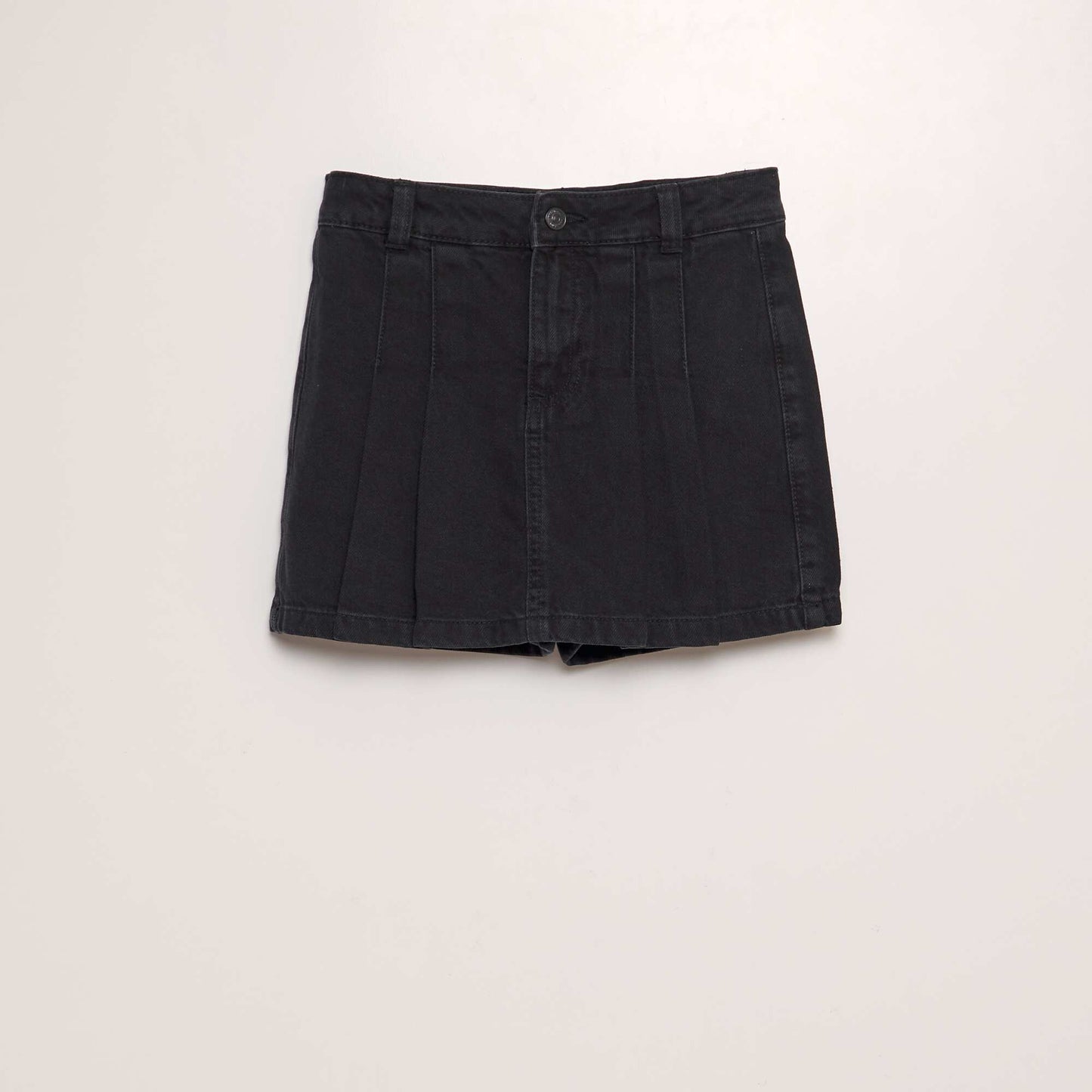 Mini jupe short en jean Noir