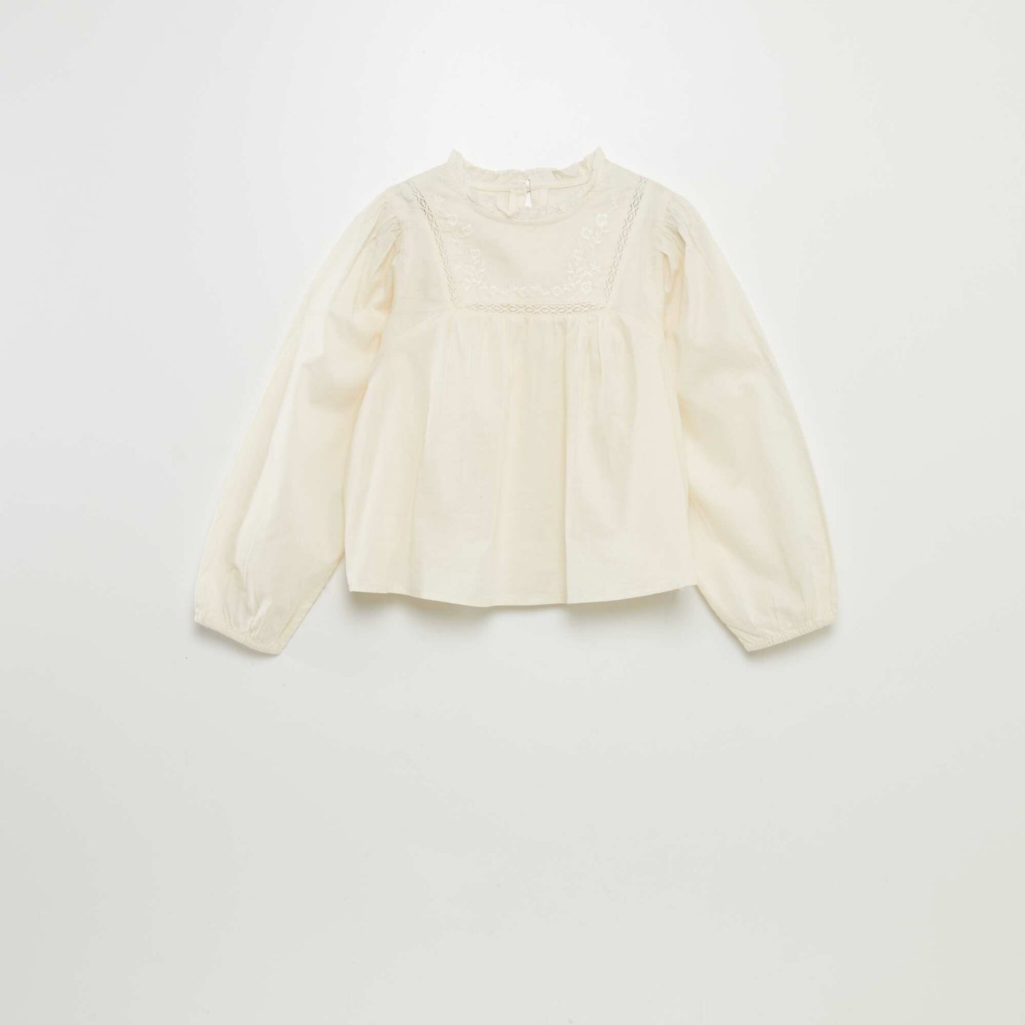 Blouse en voile de coton Beige