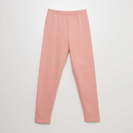 Legging en molleton à motif Rose