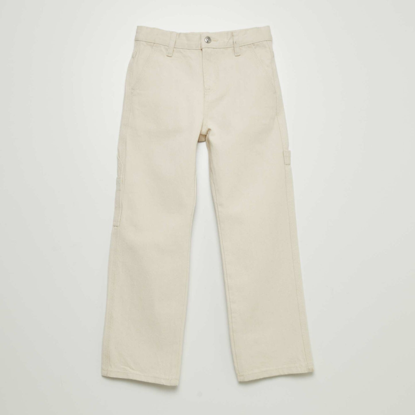 Pantalon en twill undyed Ecru