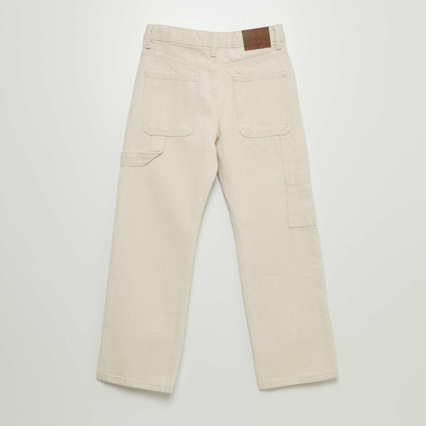 Pantalon en twill undyed Ecru