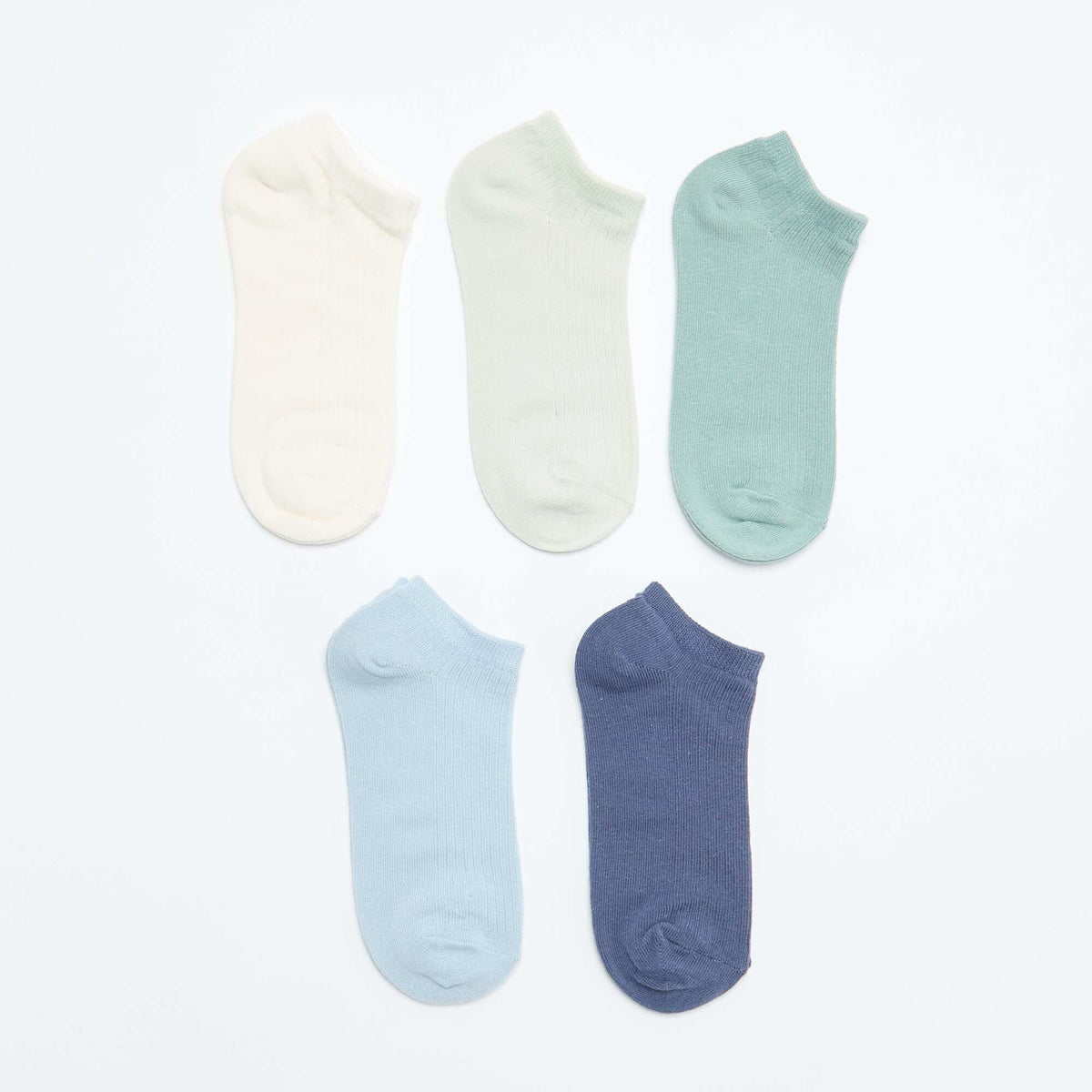 Lot de 5 paires invisibles BLEU