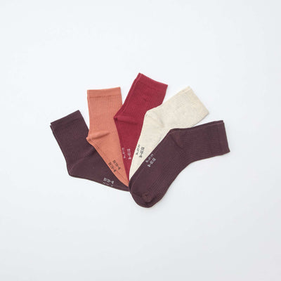 Lot de 5 paires de chaussettes ROUGE