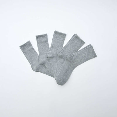Lot de 5 paires de chaussettes hautes en maille GRIS