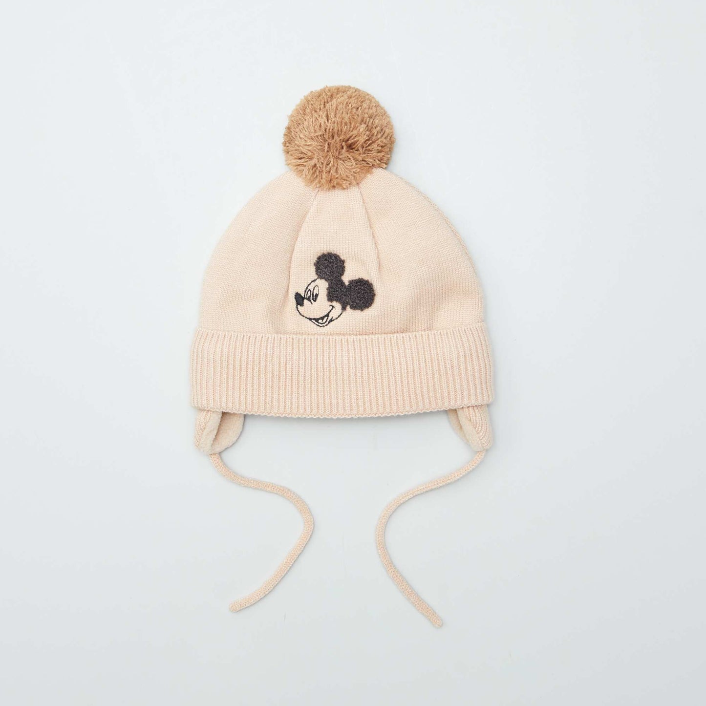 Ensemble bonnet + snood 'Mickey' Beige